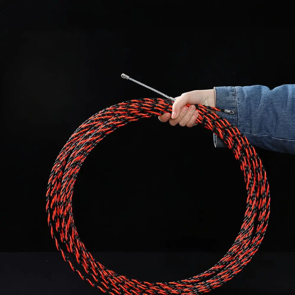 Professional Electrician Fish Tape Cable Puller Flexible Duct Rodder Threading Tool For Residential Conduit Wiring System