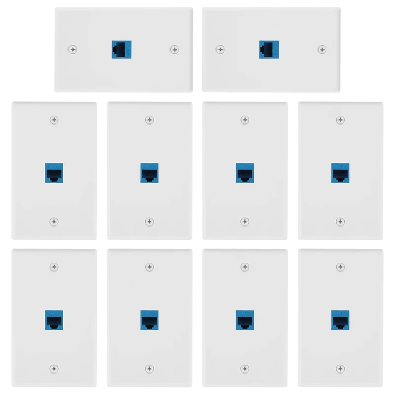 10 шт., настенные Ethernet-разъемы RJ45