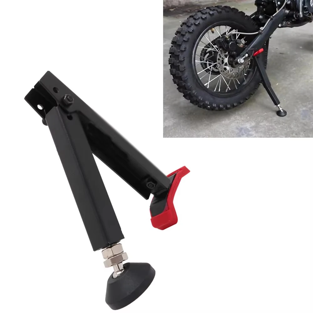 Motorcycle Portable Single Sided Paddock Stand Adjustable Rear Wheel Side Support Stand Foldable Universal Tire Repairing Tool