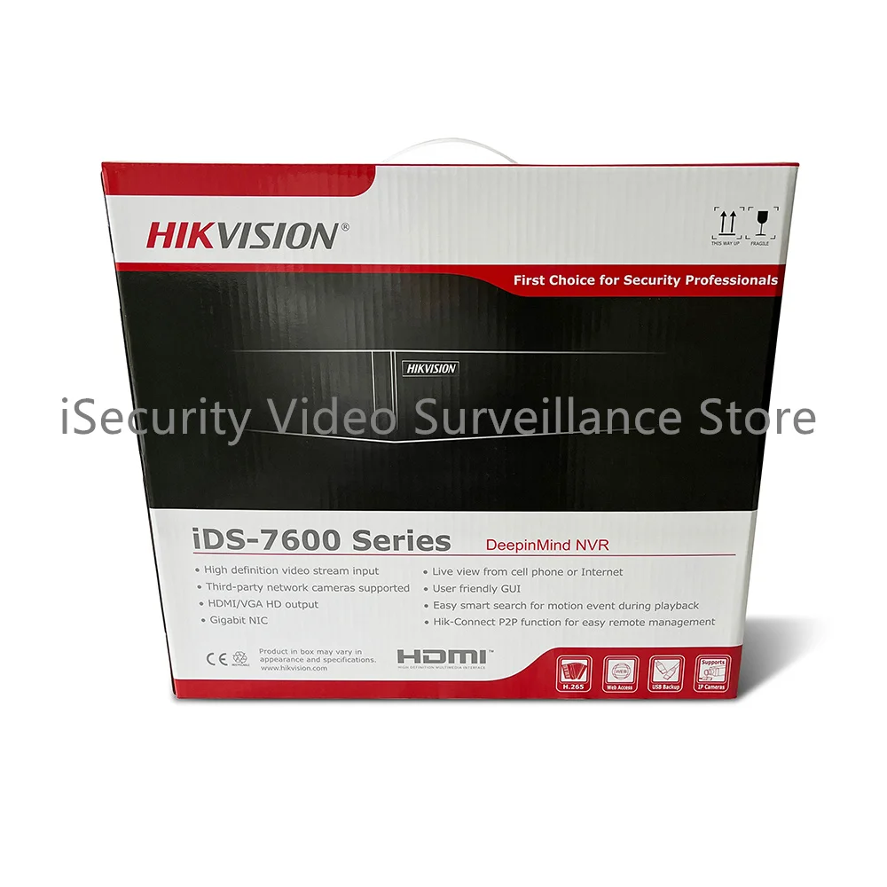 Hikvision 4K 8CH NVR ONVIF Facial Recognition Network Video Surveillance Recorder 2SATA iDS-7608NXI-I2/X