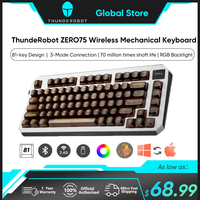 Thunderobot ZERO75 Mechanical Keyboard Gaming Keyboard Three Modes Wireless Keyboard Hot Swappable 75 Keys for Mac Windows Gamer