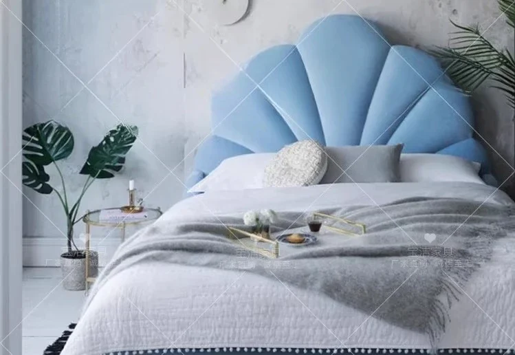American country blue shell soft bag bedside children's bed