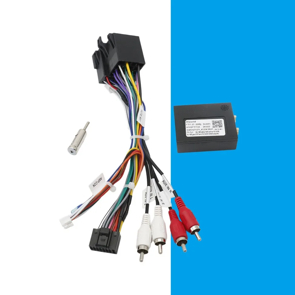 HiWorld CANBUS 16 Pin Wiring Harness Power Cable for Fiat 500L/Doblo Bravo PANDA UNO Punto Fiorino Android Car Radio