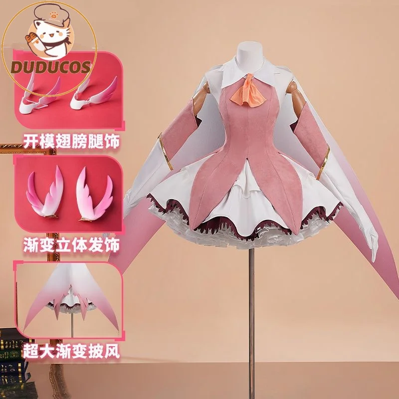 

Anime Kaleid Liner Prisma Illya Illya Cosplay Costume Pink Top Layered Skirt Leg Cover Full Set Halloween Costumes Custom Made