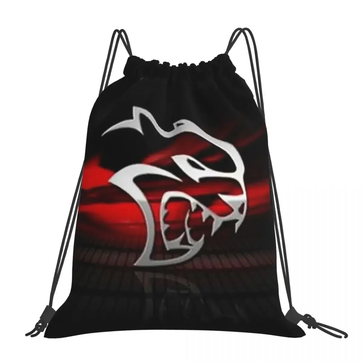 SRT Hellcat Demon Challenger Car Racing Backpacks Drawstring Bags Drawstring Bundle Pocket Sports BookBag Travel Students