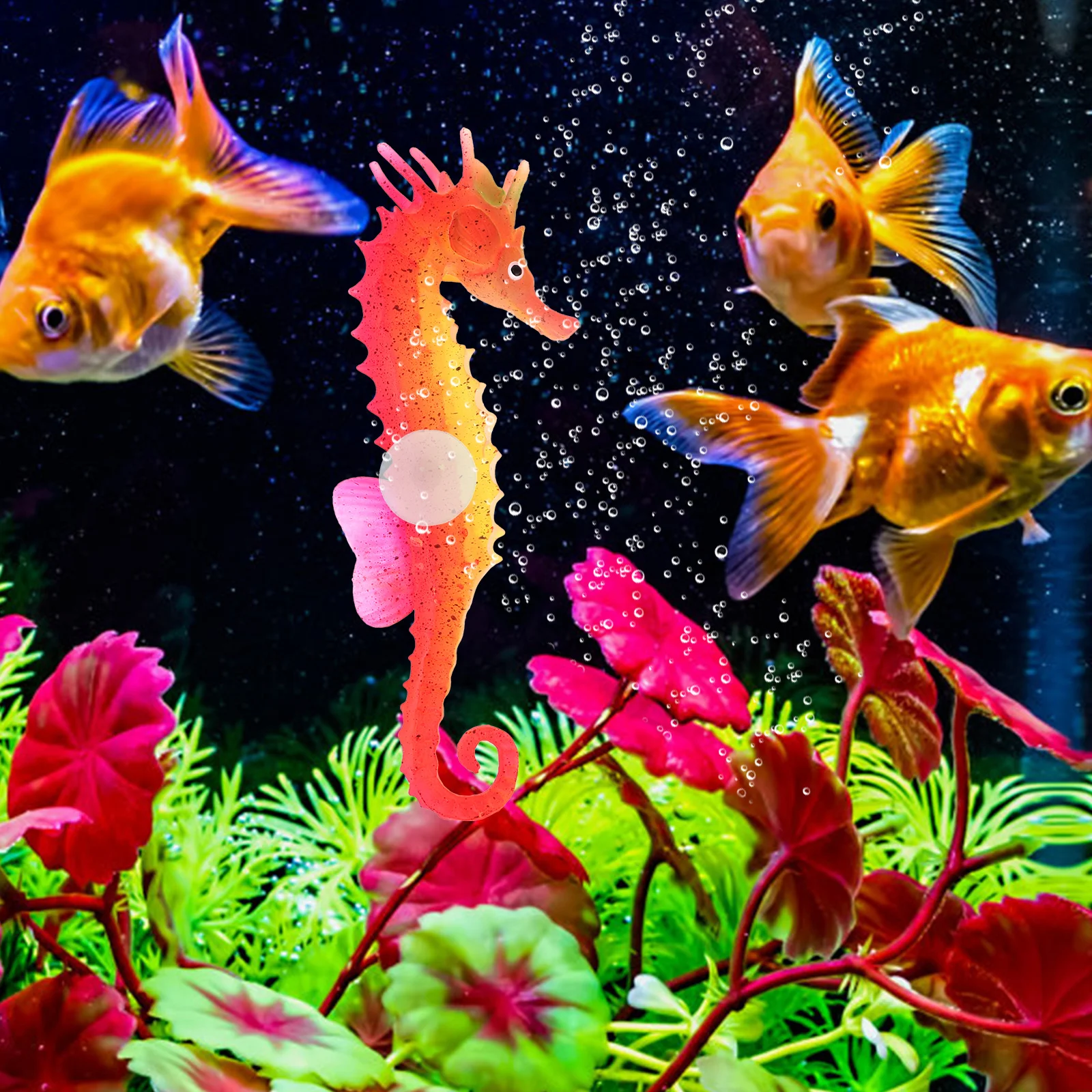

Simulated Aquarium Decor Red Fluorescent Fake Fish Tank Decoration Compact Glow Sea Artificial Toy Ocean Household