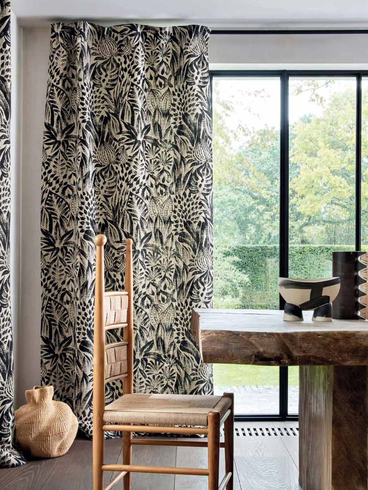 

Элитная портьерная ткань Casamance LINEFOLIA Nordic Le European Stand с геометрическим узором для домашнего декора