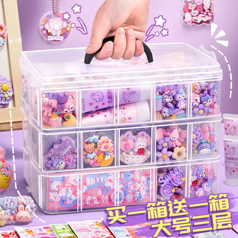 Cream Glue DIY cucka Sticker Set For Girls Handmade Diy Toy Material Cuckle Plate Full Set Of Kids Stickers