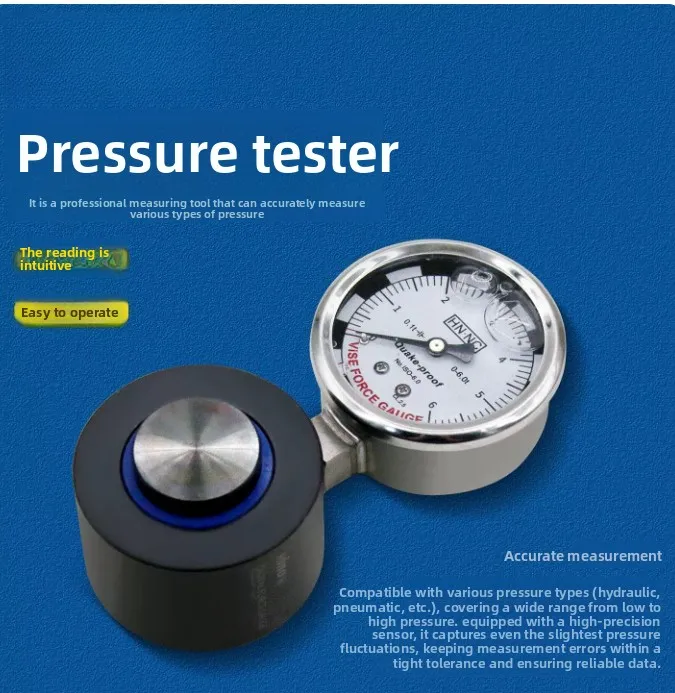 Hydraulic Vise Pressure Gauge Clamping Force Measuring Instrument VM-6.0T 0-6T