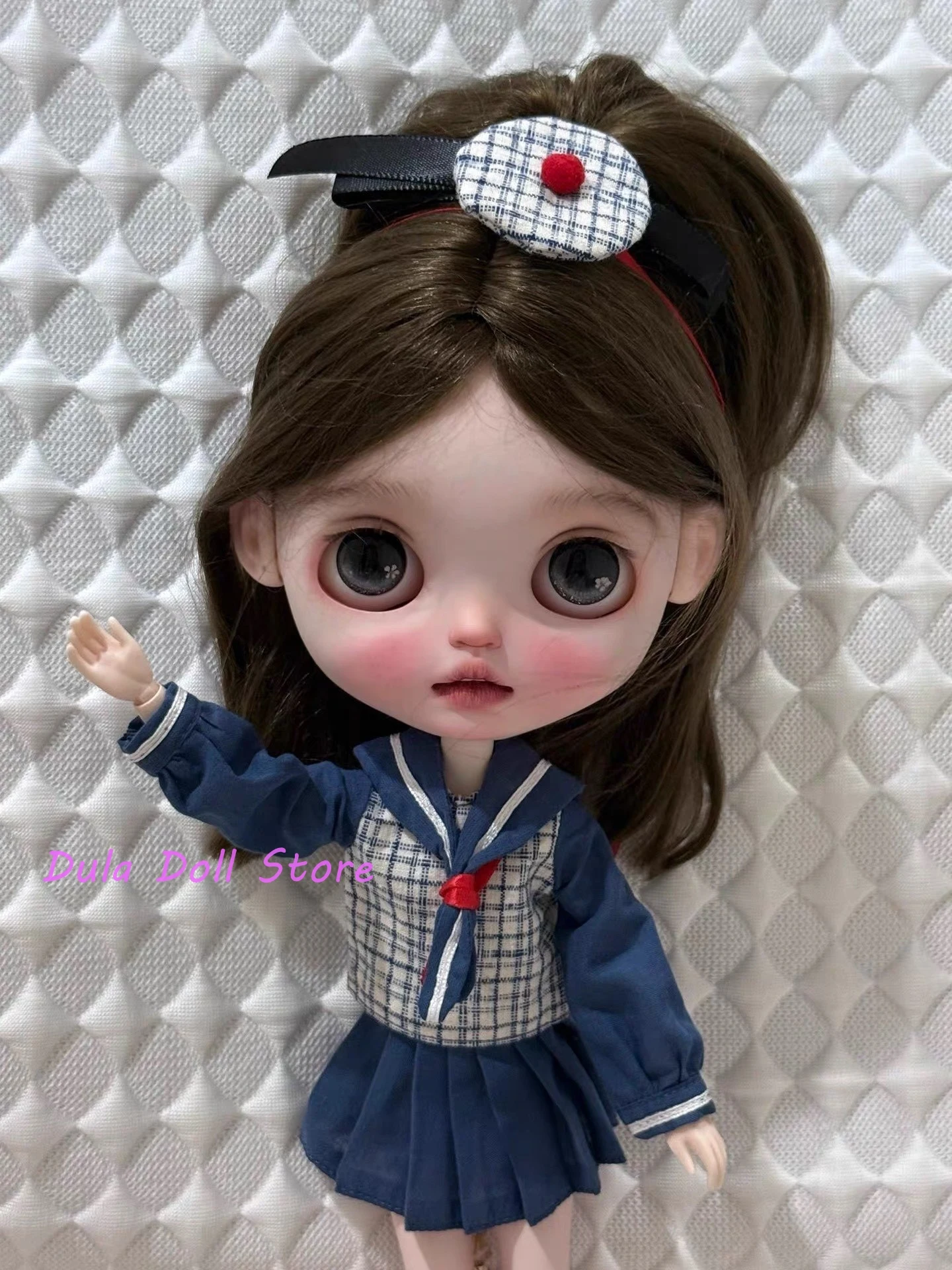Dula Doll Clothes Dress Navy Sailor Suit Plisowana spódniczka dla Blythe Qbaby ob24 ob22 Licca ICY JerryB 1/6 Bjd Doll