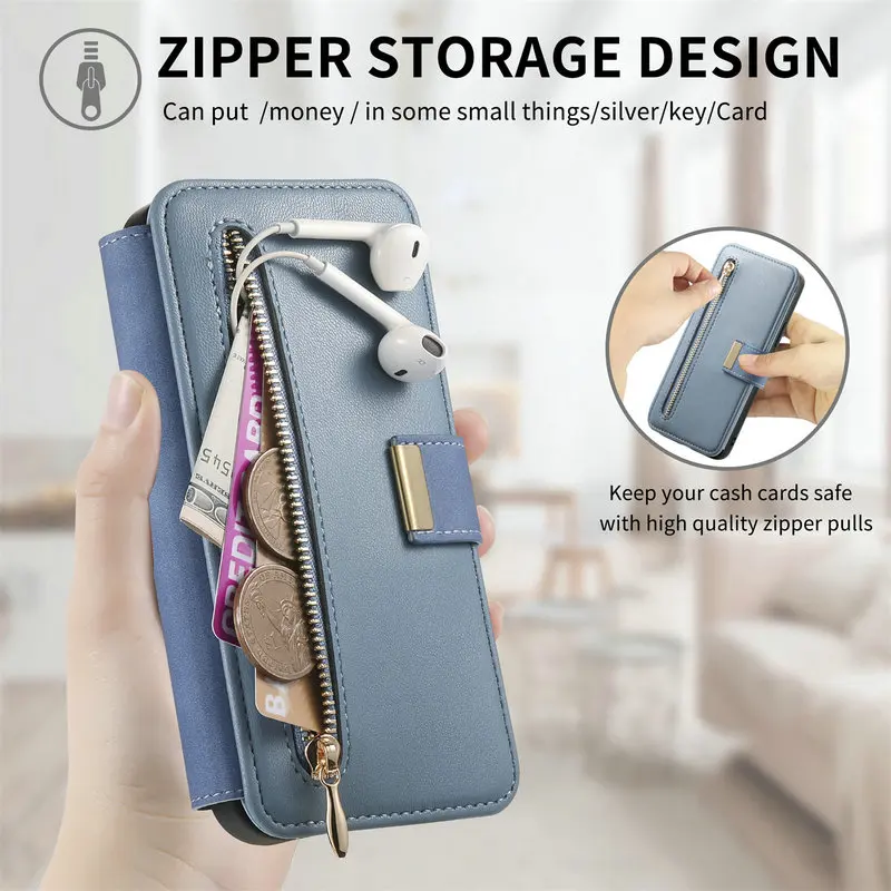 

Pop Luxury Case For Nothing Phone 3A CMF 2 Pro 2IN1 Detachable Leather RFID Funda Nothing CMF Phone 2 Pro Case CMF 1 2a Zipper C