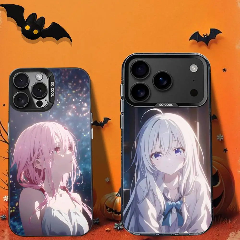 

Elaina Girl Comics Majo Phone Case For iPhone 16,12,13,17,15,1,11,Mini,Pro,SE,XS,MAX,Black Matte Silicone Cover