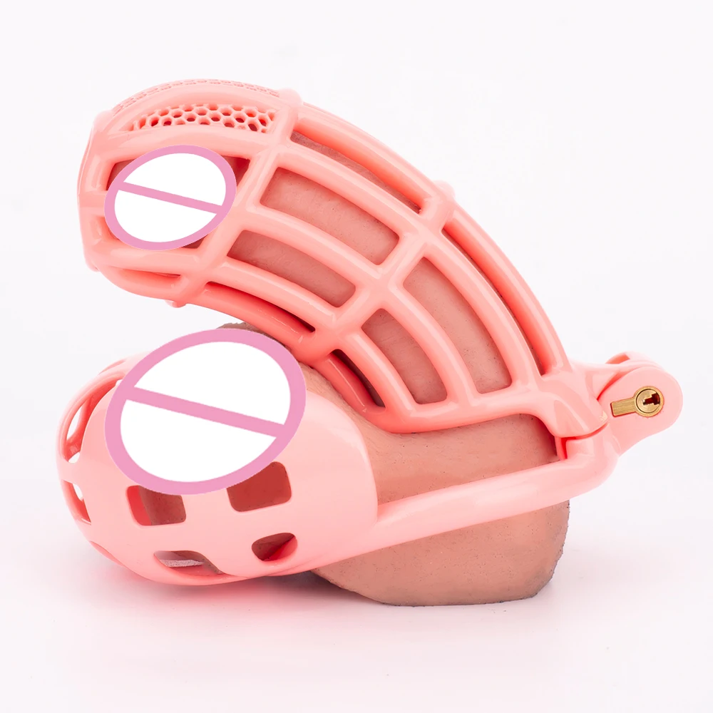 

New Pink Honeycomb Cock Cage Set Male Ball Chastity Cage 3D Printing Lightweight Penis Cage Chastity Belt BDSM Sex Toys For Men