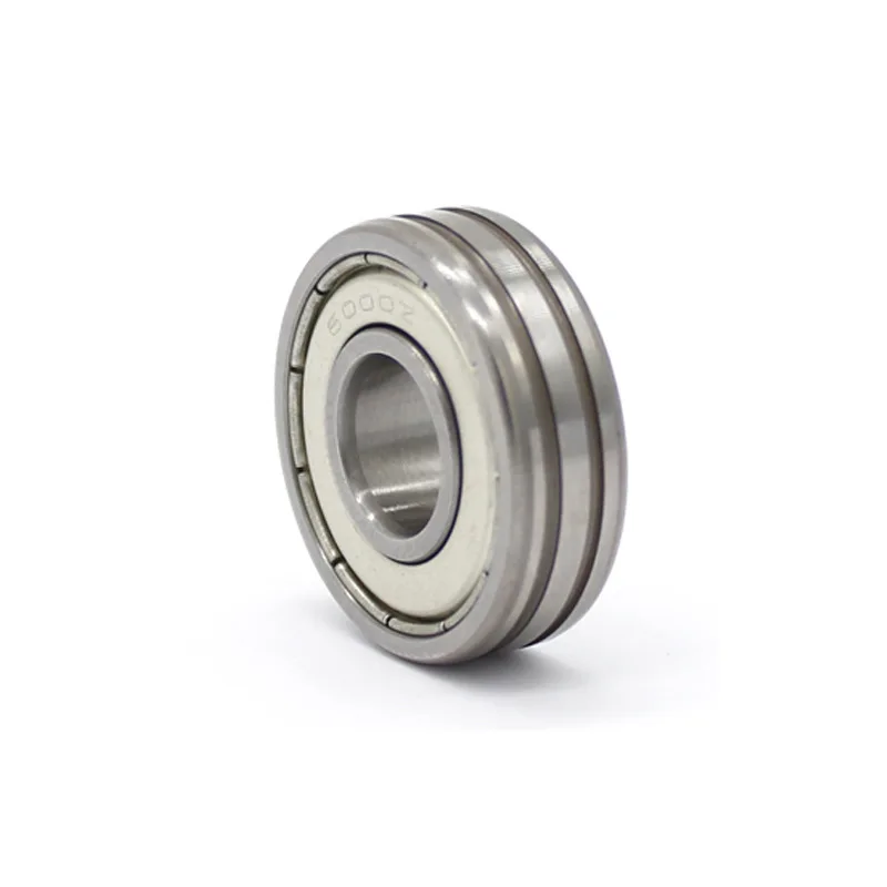 Non-standard 6000ZZ deep groove ball bearing outer ring open double slot 10 * 26 * 8mm