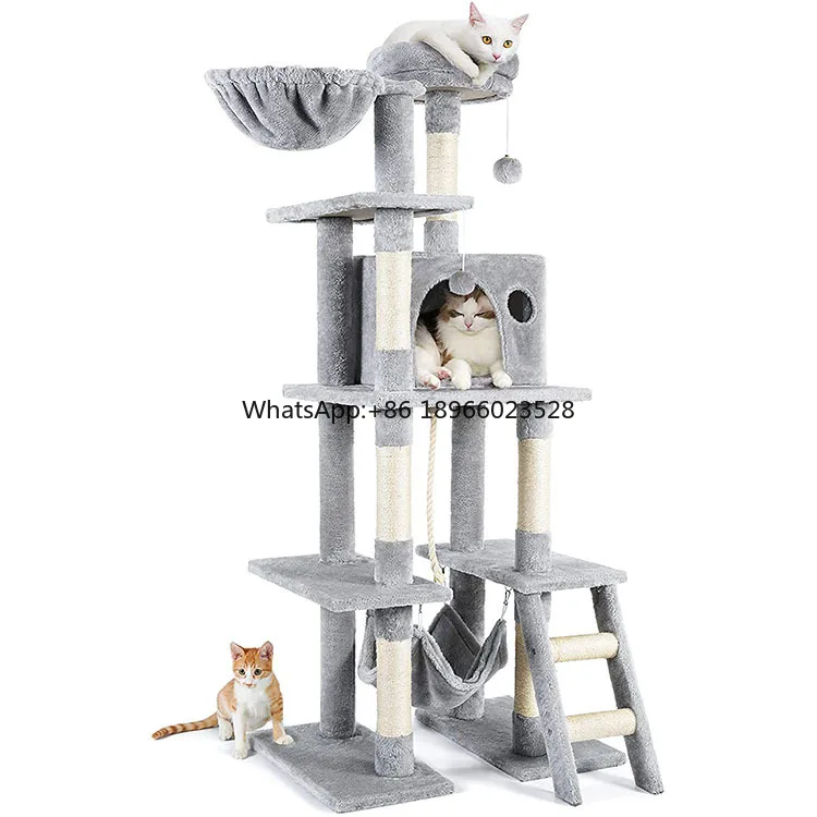 

Climbing luxurious design cat tree wood cat tree house tower high quality cat tree