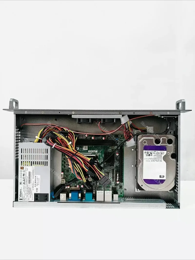 1U Industrial Control Chassis Short 250 Deep Aluminum Panel for ITX Main Board 170x170 Rack Server Mini Wall Mount Silent