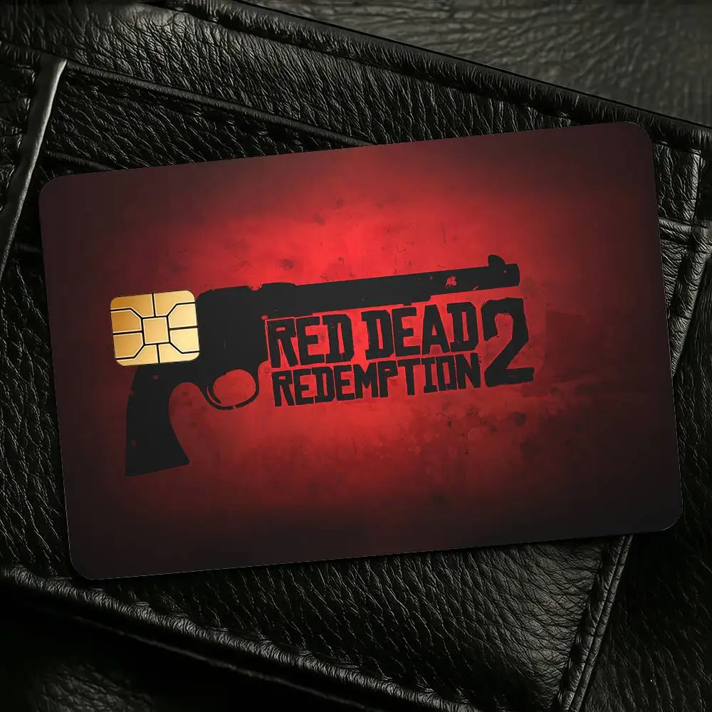 Game R-RedS D-DeadS R-Redemption Credit Skin Cover Card Stickers 4PCS Film Bus Pass Front Decoration Bank Debit Waterproof