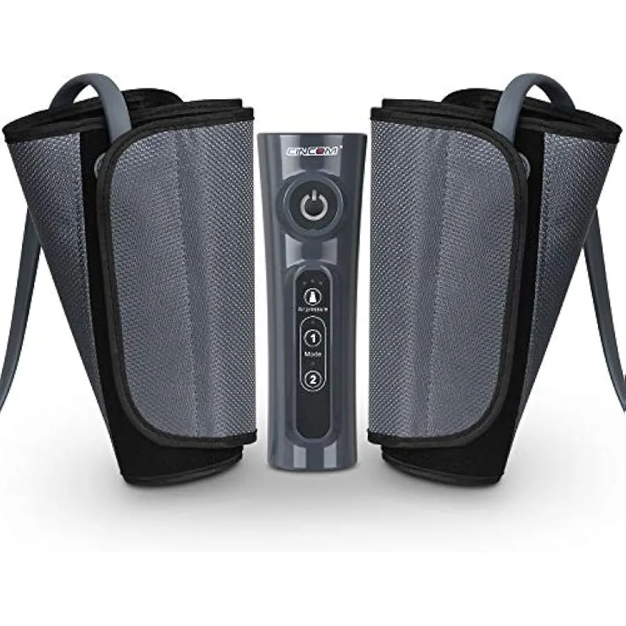 

CINCOM Leg Massager for Circulation and Pain Relief Air Compression Calf Massager with 2 Modes 3 Intensities Helpful for RLS Ed