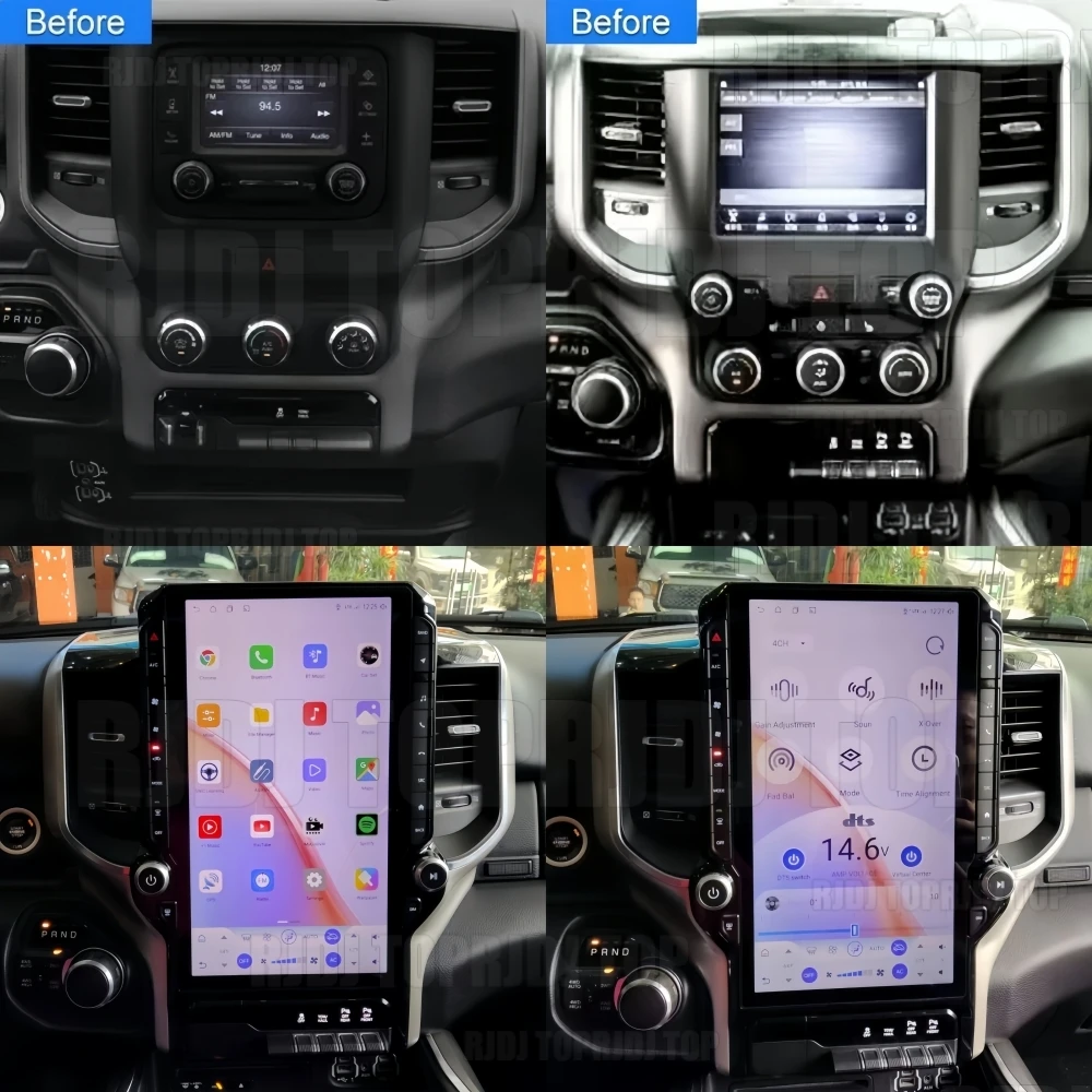 Android 15 Car Radio Wireless Carplay For Dodge RAM Trucks 1500 2500 2019 2020 2021 2022 2023 Multimedia Player GPS Navigation