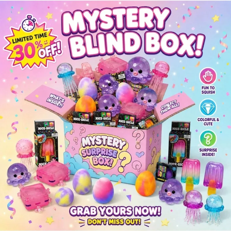 

Viral Cute Ocean & Dessert Squishy Blind Box – 3 Independent Random Draws (Min. 2 Items, Up To 5 Possible) Slow Rising Soft Squeeze Toy, Anxiety Relief Sensory Fidget Collectible Lucky Surprise Set