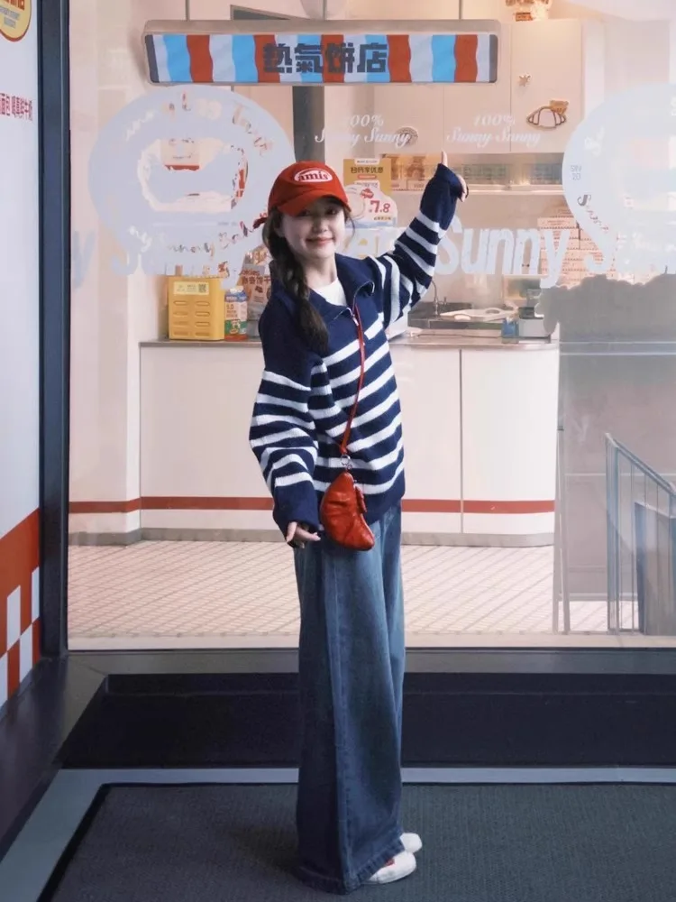 

Sweaters Jumpers Pullovers Women Japanese Wool feel Punkknit Dropped Academy University Campus Library Study School Preppy Sport