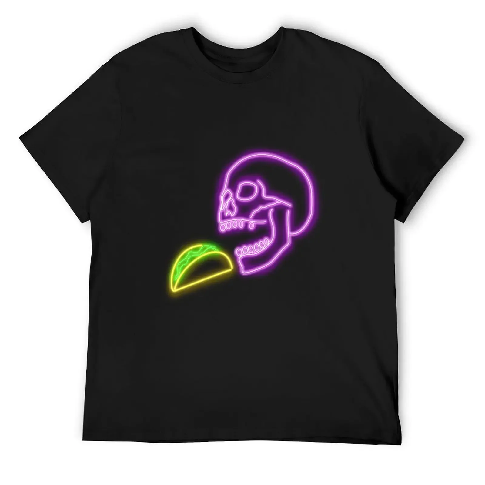 

Neon Skull eating a Taco - DibsOnTacos T-Shirt aesthetic clothes croswit shirt man graphics custom t shirt mens t shirt