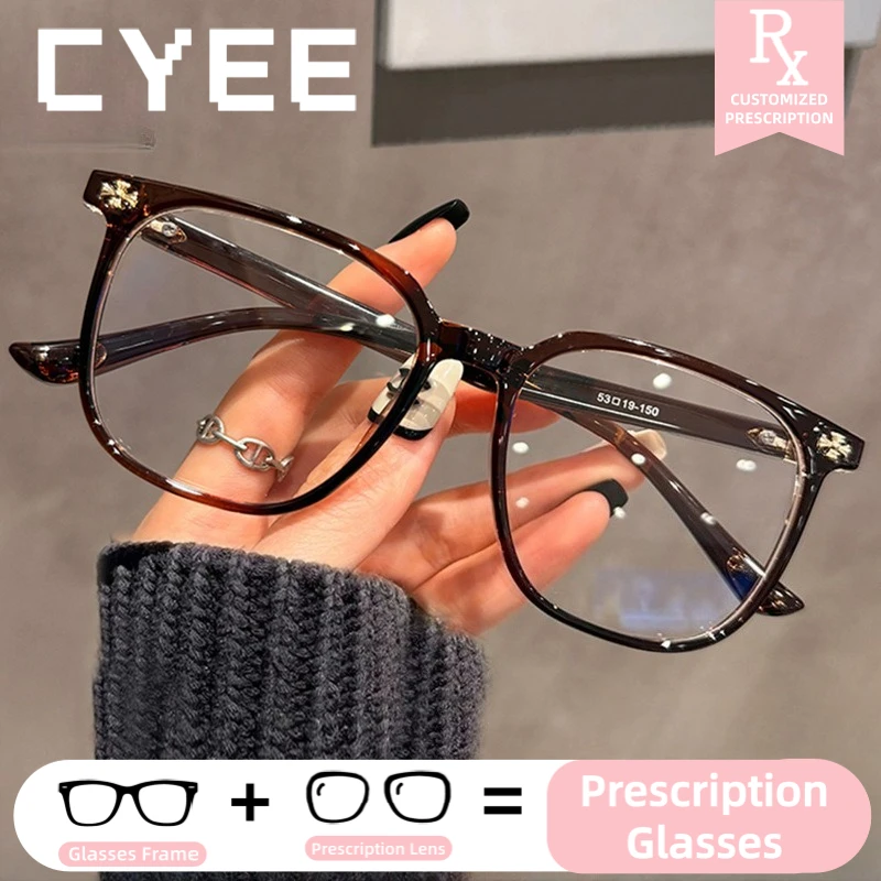 CYEE TR90 Vintage myopie personnalisation Prescription optique photochromique lunettes Anti lumière bleue multifocale progressive lunettes