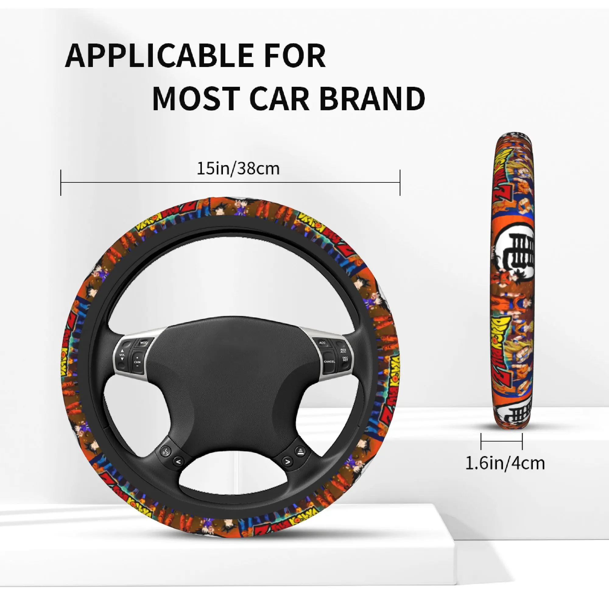 Dragon Ball Z Car Steering Wheel Cover 38cm Anti-slip Cartoon Auto Steering Wheel Protector Colorful Car-styling Car Accessories - view 4
