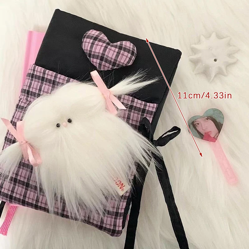 Brutto e carino capelli fritti fantasma cucciolo bambola portachiavi moda cartone animato animale peluche portachiavi regalo scuola materna ciondolo