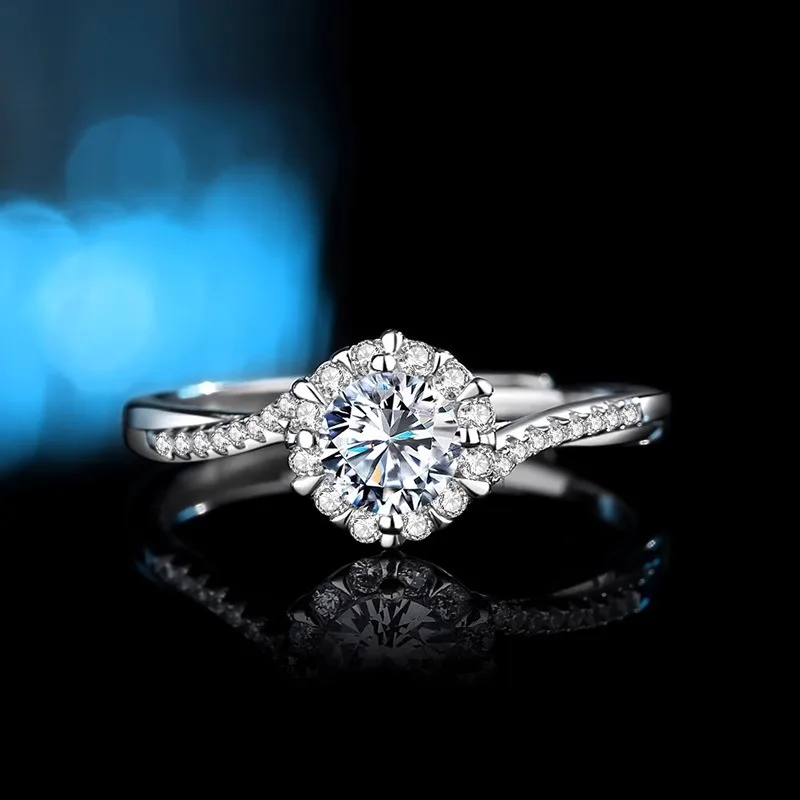 

Оптовое кольцо из муассанита в форме снежинки, серебро 925 пробы, ювелирное изделие, нишевое кольцо в стиле Ins, открытое кольцо, обручальное кольцо