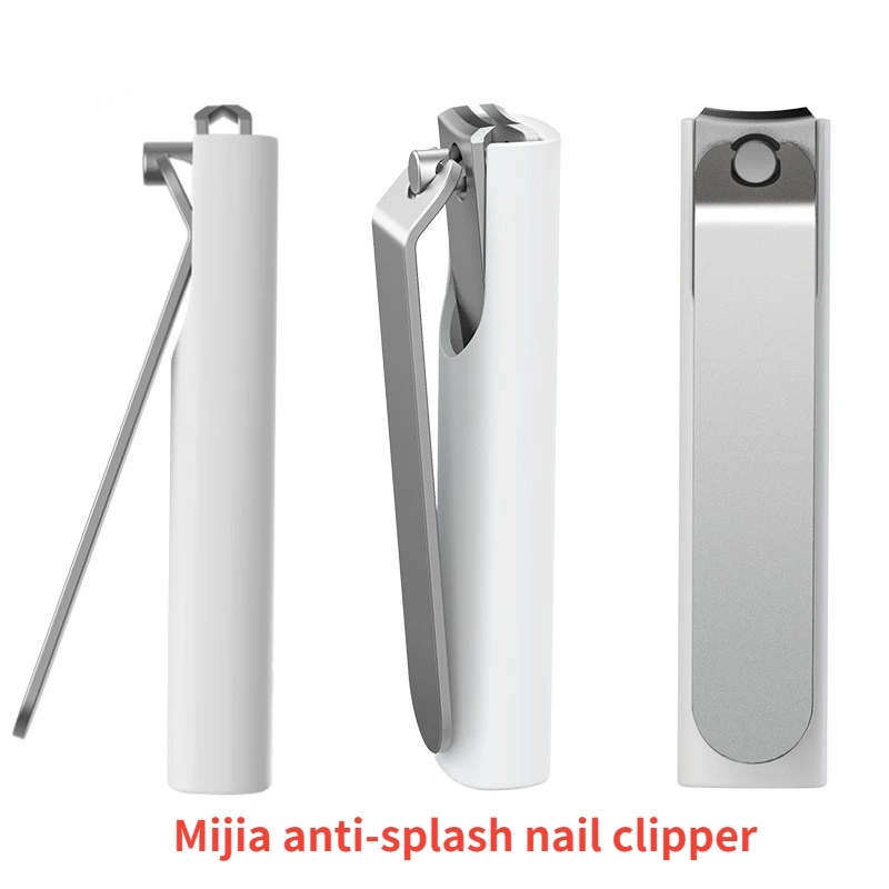 2PCS Mijia Stainless Steel Nail Clipper With Anti splash cover Trimmer Pedicure Care Aluminum alloy nail clipper