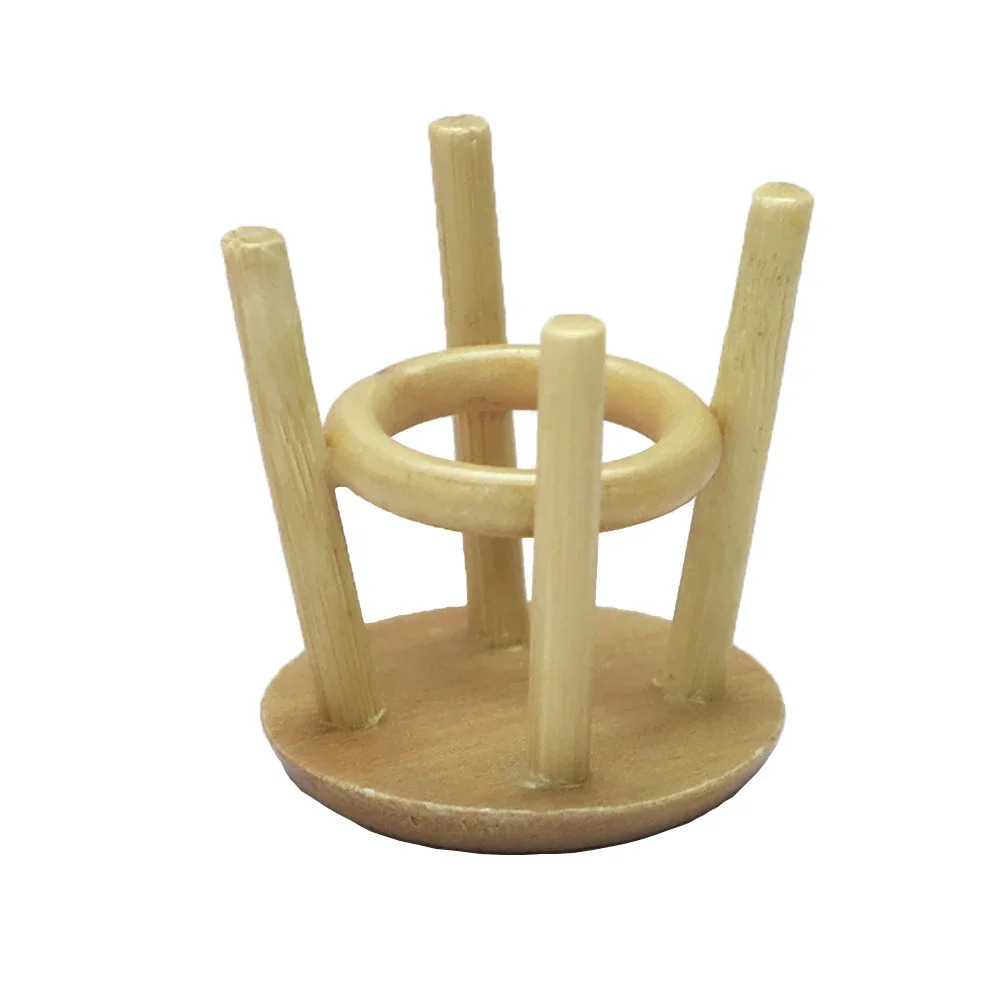 1/12 Accessori in miniatura per casa delle bambole Mini sgabello in legno Simulazione Mobili Sedia Modello giocattolo per la decorazione della casa delle bambole ob11
