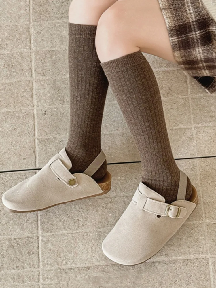 Kindersokken Voor Meisjes Jongens Casual Kids Student Kousen Katoen Lente Herfst Baby Lange Kalf Kind Sok College Stijl 3-12Y - afbeelding 2