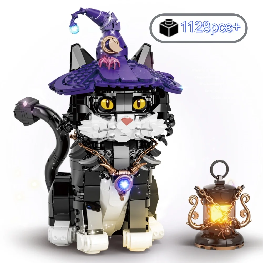 

Креативный волшебный фильм мир, волшебный кот, набор строительных блоков, сделай сам, сборка, игрушки, строительные блоки, кирпичи, детские подарки на день рождения, Рождество