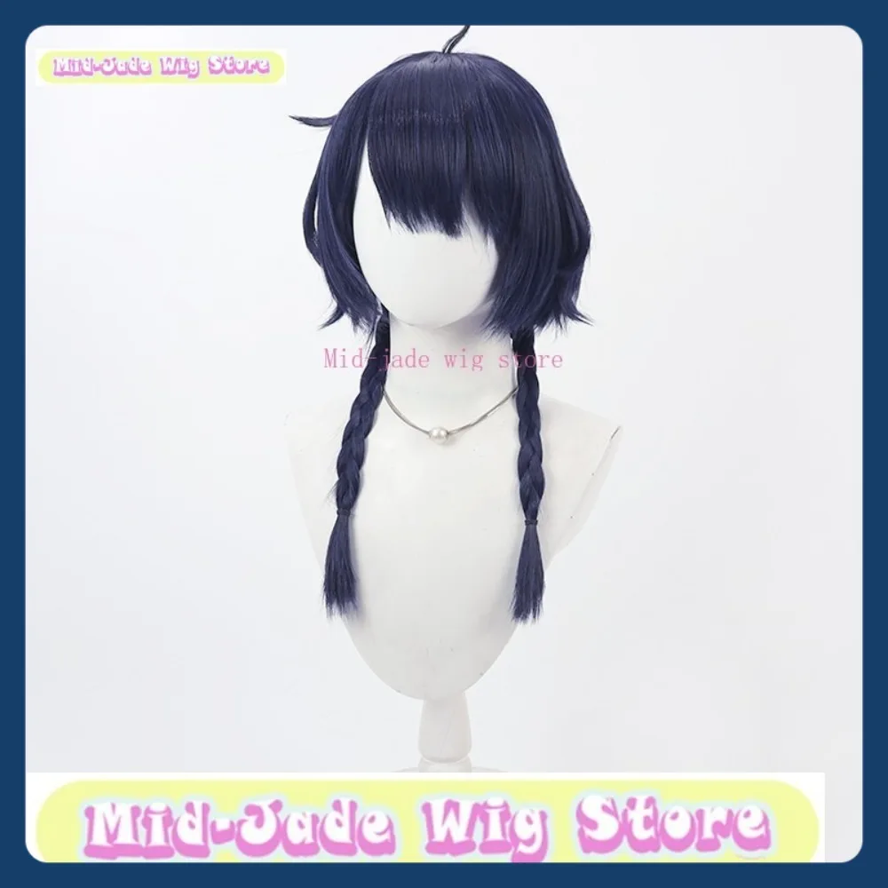 Tienda de pelucas de jade medio Genshin Impact Xiangling Lantern Rite, peluca de Cosplay, juego de Anime, juego de rol, pelo sintético, fiesta de Halloween