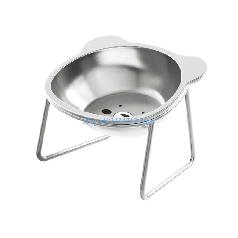 N5KC القطط المرتفعة وعاء رفع القطط وعاء الطعام أطباق ماء داخلي القطط الكلب الصغيرة