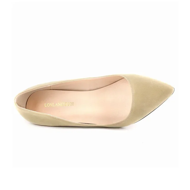 Zapatos de tacón alto de 5cm para mujer, Calzado con suela antideslizante de goma transpirable, de Color sólido, plantilla de látex, para trabajo y