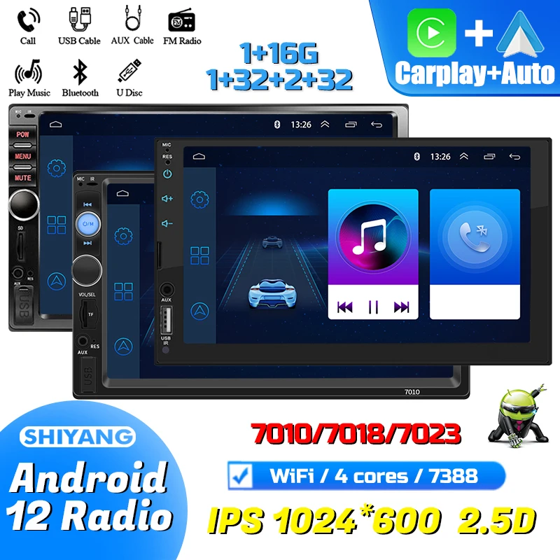 

Car Android Mp5 Player 7-Inch Large Screen Navigation Host Gps/Wifi /Carplay+Auto/Reverse Image Application Download