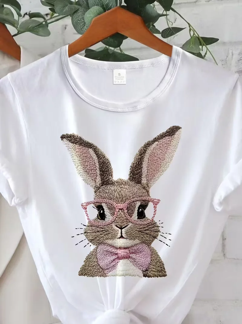 

2025 Новая рубашка унисекс с буквенным узором и принтом в уличной моде, с короткими рукавами из чистого хлопка, с круглым вырезом и короткими рукавами