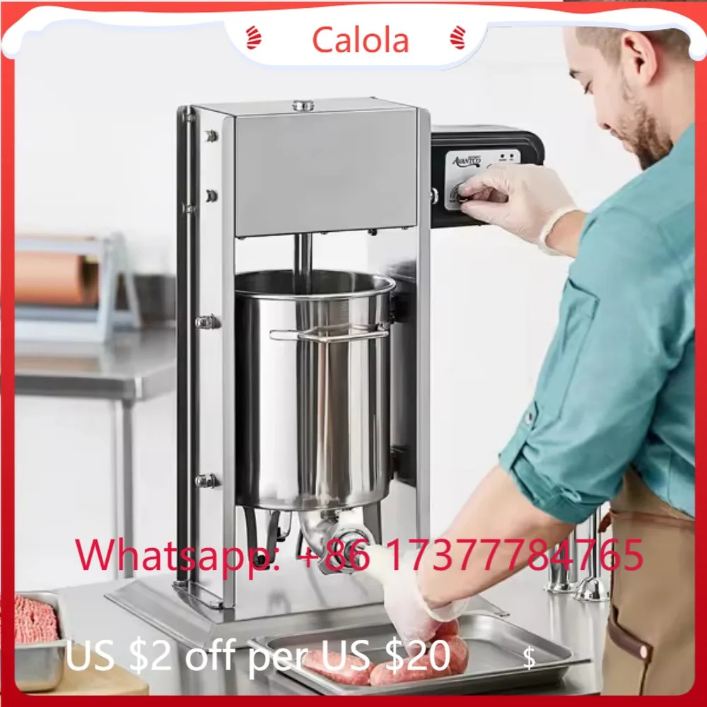 Stainless Steel Vacuum Sausage Filler Fast Filling Sausage Stuffer Machine with New Casings for Commercial