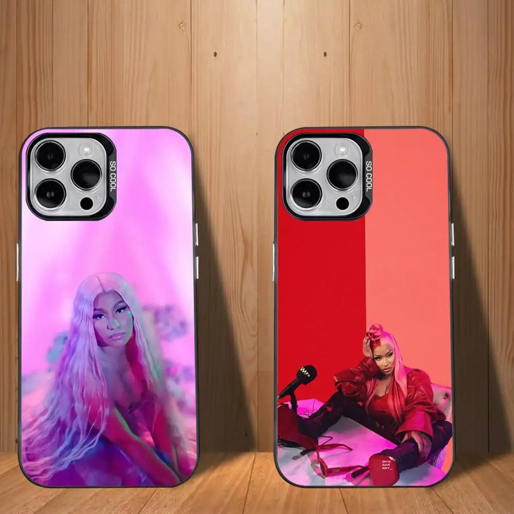 

Singer N-Nicki Minaj Phone Case For iPhone 17,16,15,14,13,12,11,Mini,Pro,SE,MAX White Matte Shockproof Cover