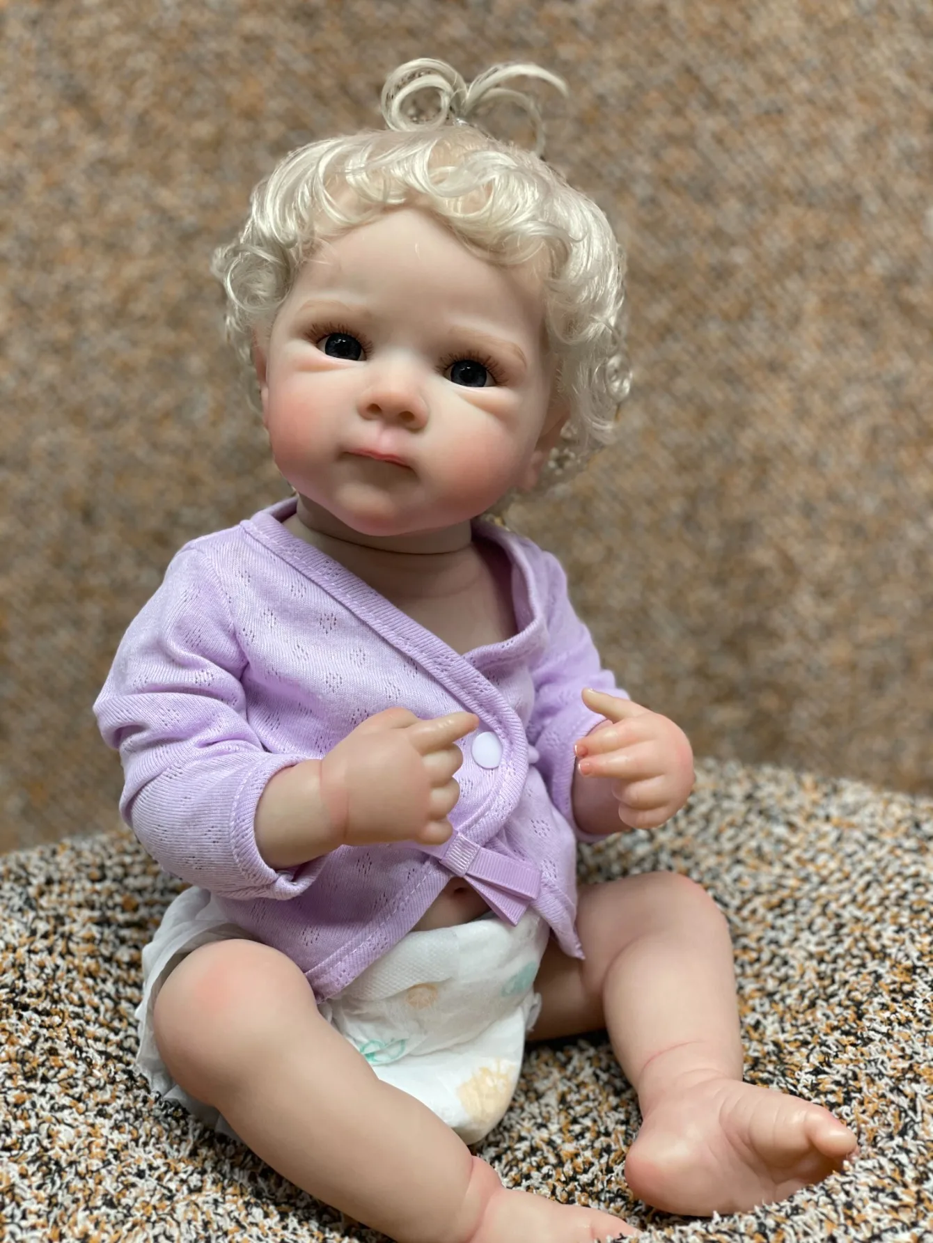 18インチのリボーンドール、手作りのリアルな新生児シリコンビニールタッチのベビーガールベティ