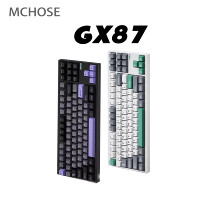 Mchose Gx87 Aluminum Custom Mechanical Keyboard Tri-Mode Wireless Bluetooth 88 Keys Pc E-Sports Gaming Office 80% Column Layout