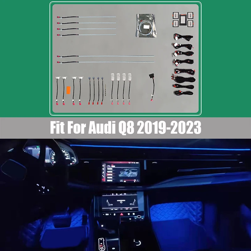 

LED 30 Color Ambient Light Suitable for Audi Q8 2019 2020 2021 2022 2023 Ambient Lights Screen Control/CD Button Control