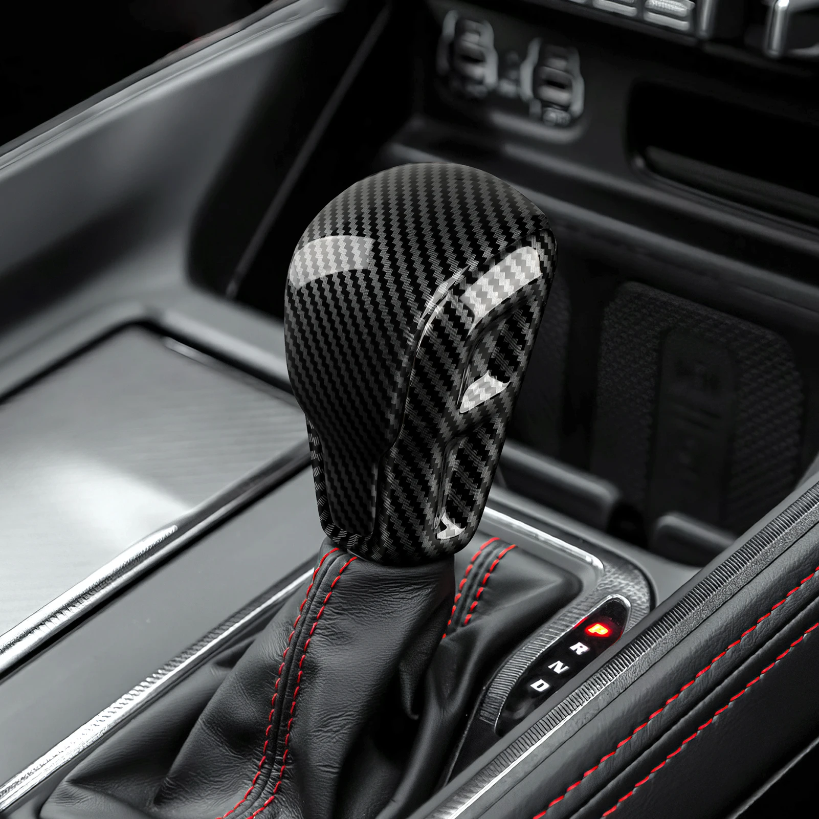 For Dodge RAM 1500 TRX 2019-2026 Car Center Gear Shift Knob Cover Carbon Fiber Interior Sticker ABS Trim Accessories view 5