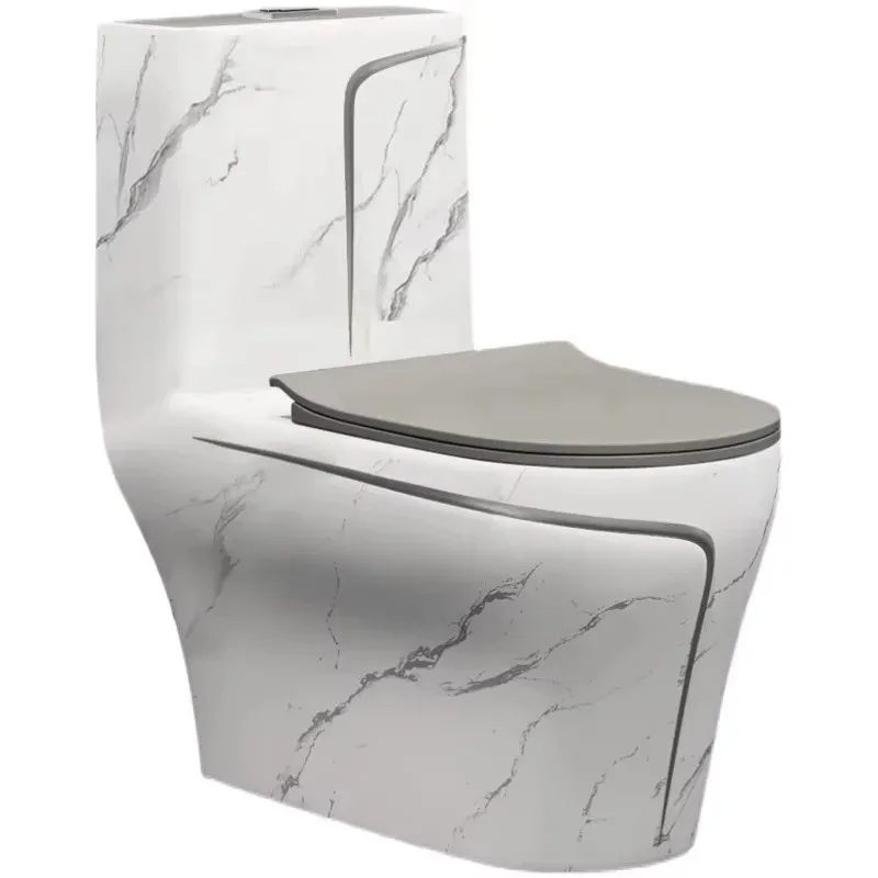 Best Selling Gray Modern Siphon Integrated Design Drainage Ceramic Sanitary Ware Bathroom Concealed One-Piece Toilet