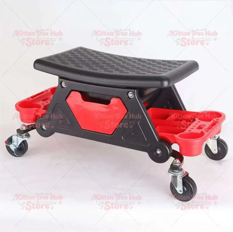 Mobile Car Detailing Work Stool Adjustable Height Auto Repair Stool
