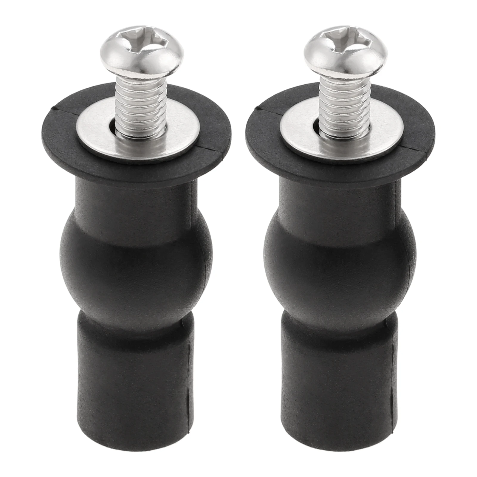 

2Pcs/set Universal Stainless Steel Tank Toilet Seat Hinges Screws Toilet Seat Top Fixing Part Toilet Lid Screws Rubber Top Nut