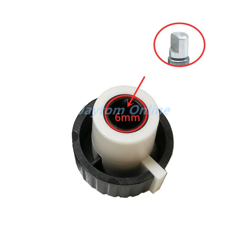 5pcs Piano Potentiometer Switch Cap Plastic Long Handle Plum Shaft Knob Diameter 19.5mm x 18mm Gear Shaped Inner Hole 6mm