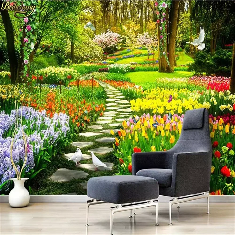 Custom natural scenery decoration maple leaves wall paper papel de parede 3d murals wallpaper for living room flooring paper